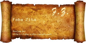 Feke Zita névjegykártya